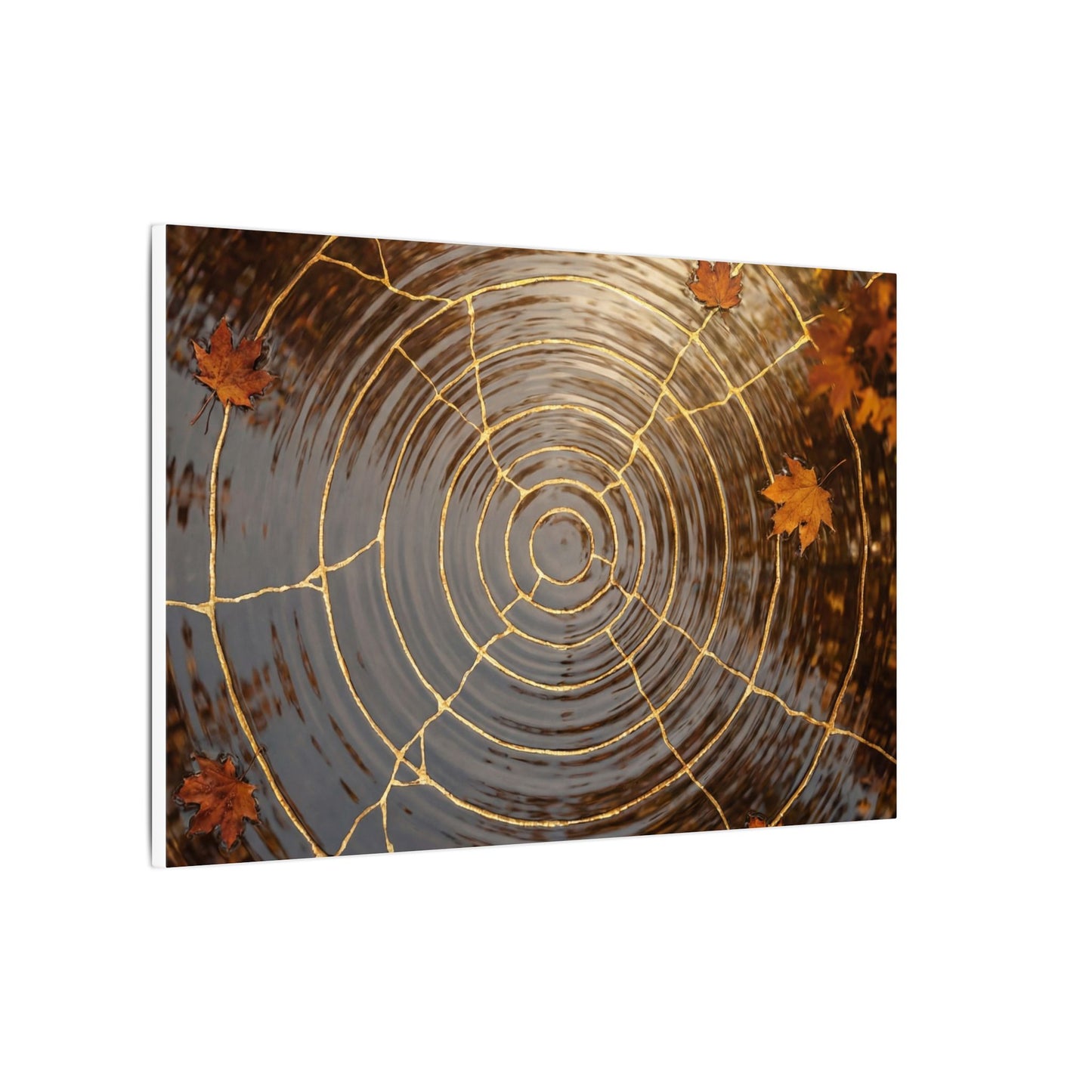 Artful Water Ripple Canvas Art - Gold Vein Kintsugi