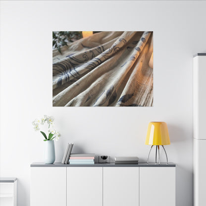 Fukinsei Silk Drape Canvas Art - Japandi Japanese Pattern