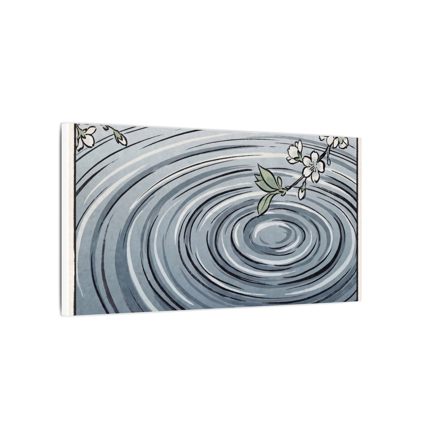 Calm Water Ripple Canvas Art - Ukiyo E Inspired Zen