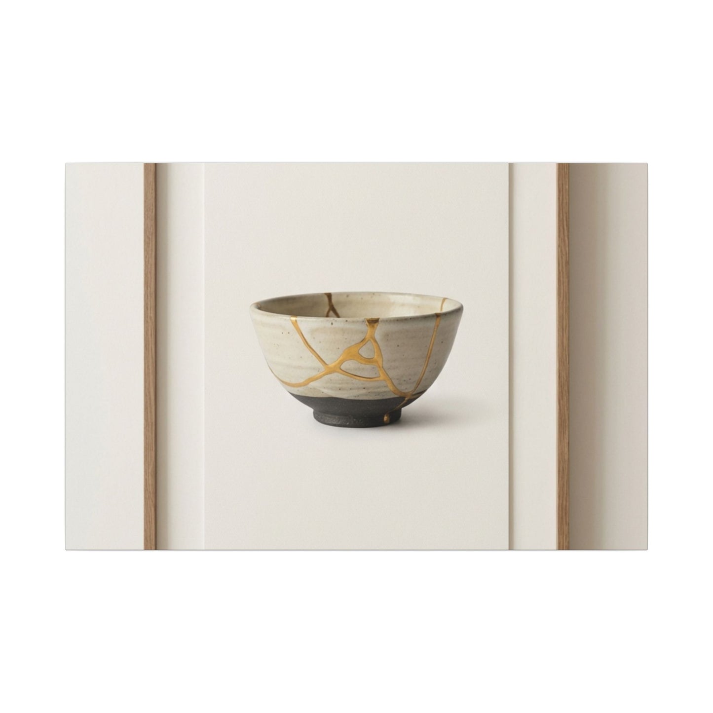 Kintsugi Charcoal Canvas Art