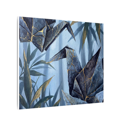 Paper Fold Canvas Art | Summer Kintsugi Crackle Gold Art