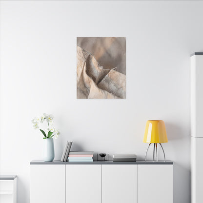 Japandi Paper Fold in Candlelight | Watercolor Canvas Art