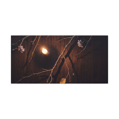 Datsuzoku Cherry Blossom Canvas Art - Dark Japandi Moody Minimal