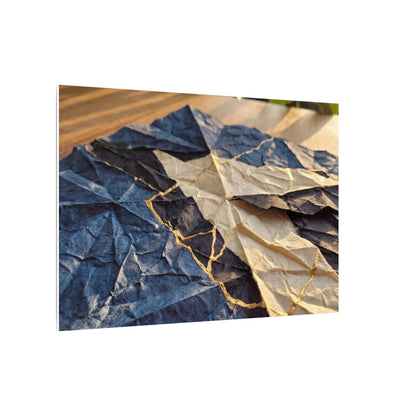 Golden Hour Paper Fold Canvas Art - Kintsugi Ma