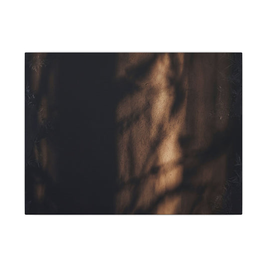 Winter Shadow Play Moody Minimal Canvas Art | Luxurious Decor Art Print