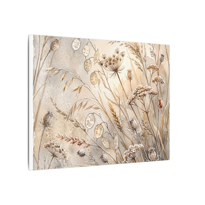 Winter Dried Flowers Watercolor Canvas Art | Warm Decor