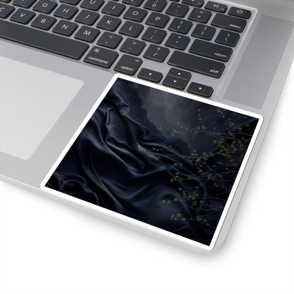 Silk Drape Sticker | Spring Dark Japandi Moody Minimal Art