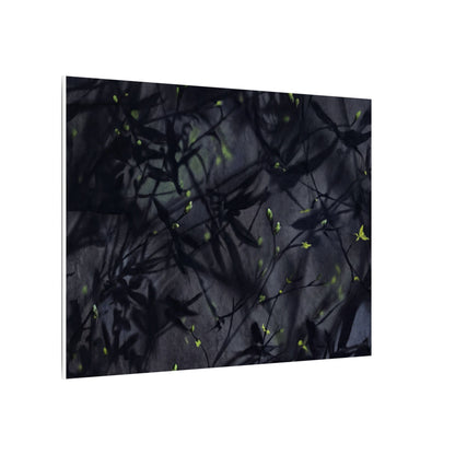 Shadow Play Spring Canvas Art | Dark Japandi Atmospheric Design