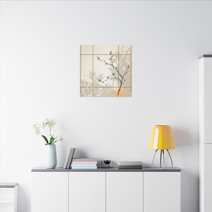 Shoji Screen Spring Canvas Art | Japandi Cozy Design