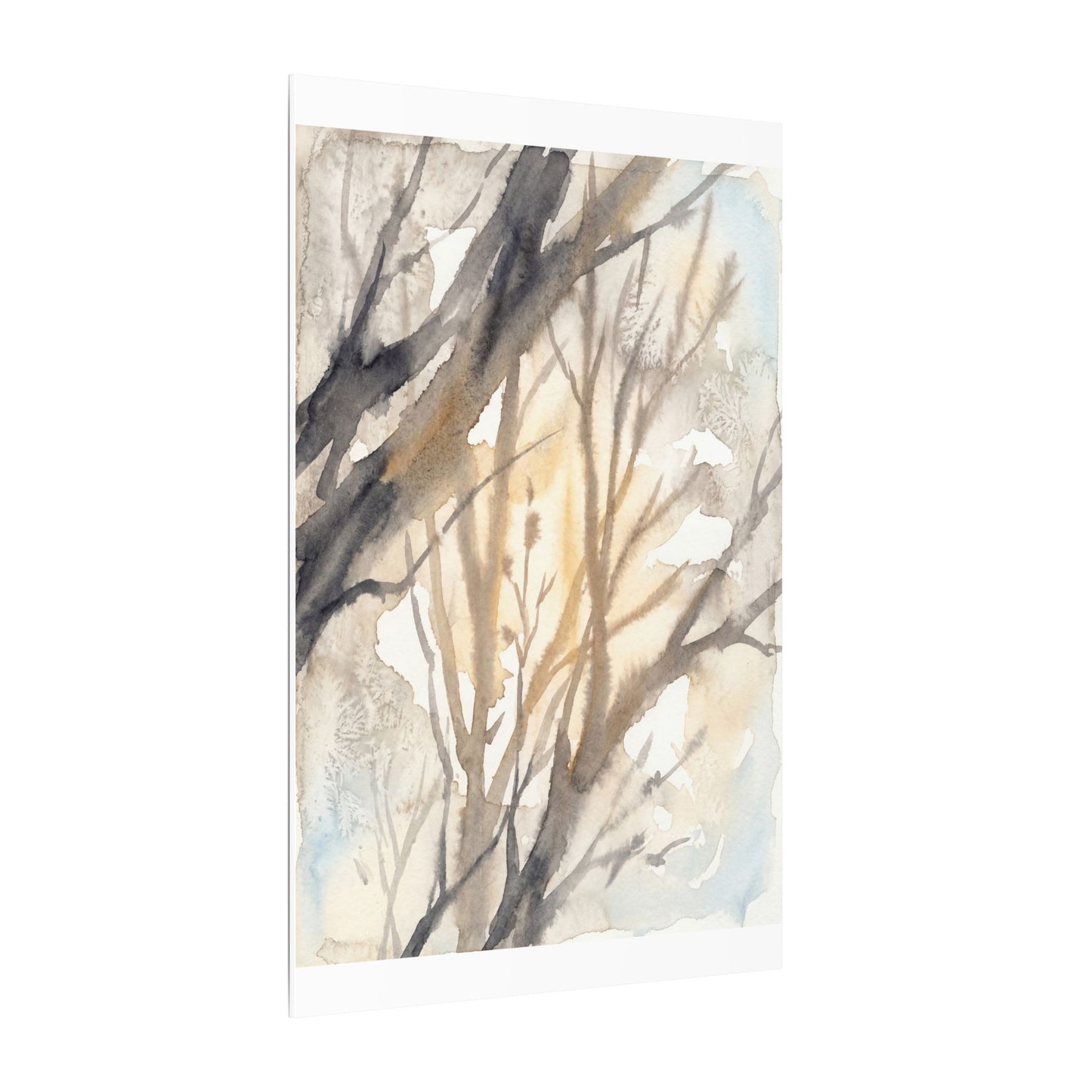 Ma Shadow Play Canvas Art - Japandi Watercolor