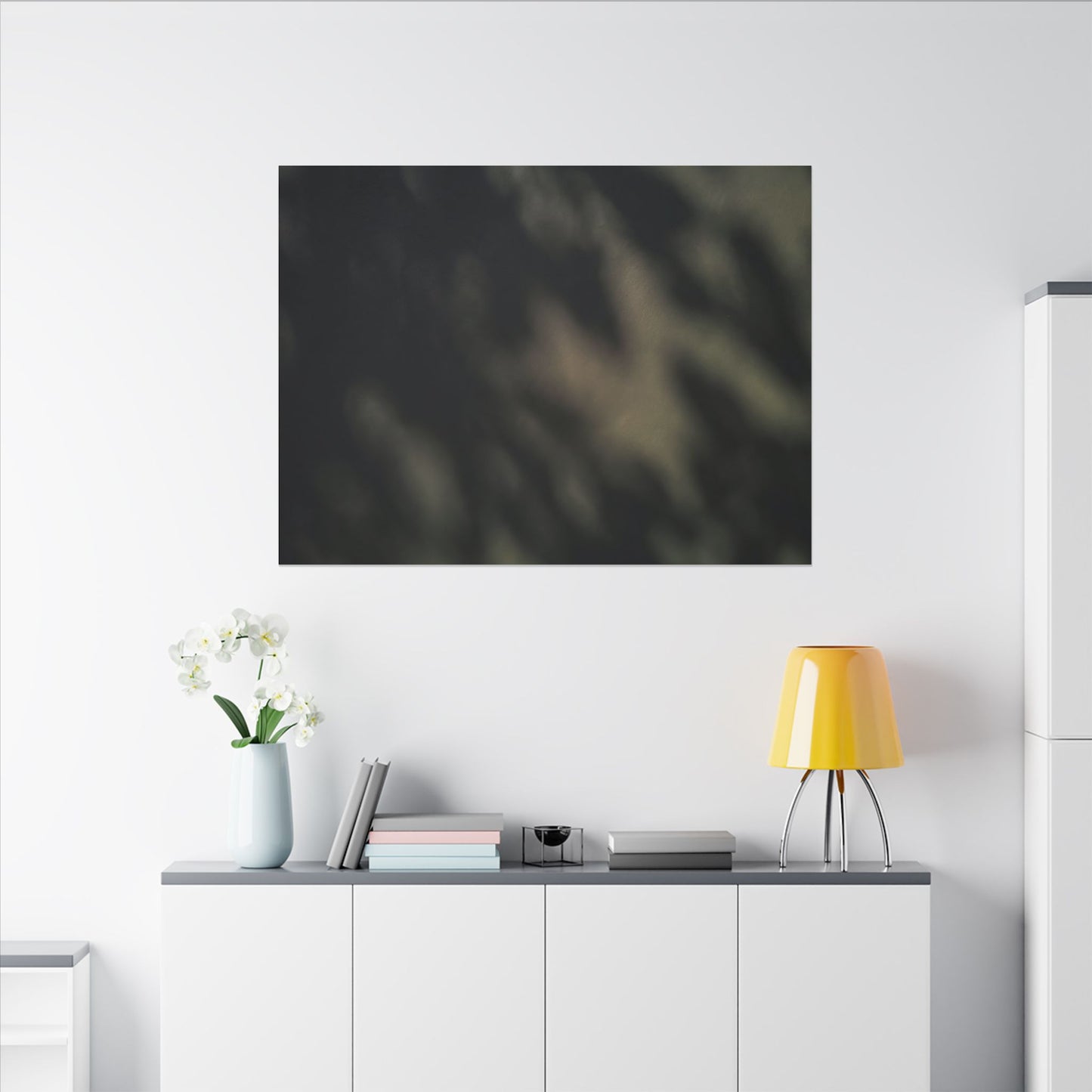 Dappled Shadow Play Canvas Art - Dark Japandi Ma
