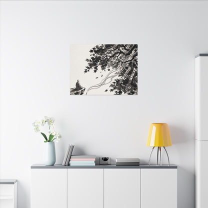 Serene Incense Smoke Canvas Art - Ukiyo E Inspired Zen