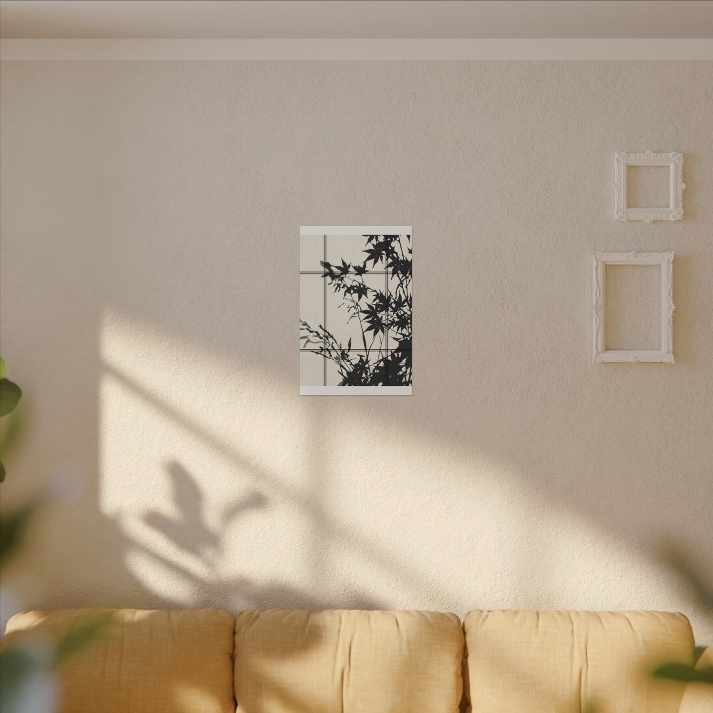Shoji Screen Canvas Art | Summer Japandi Minimal Line Art