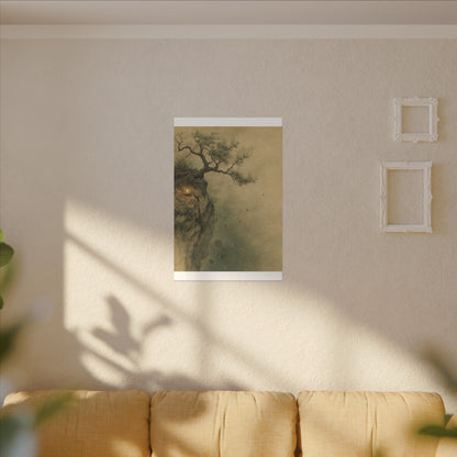 Spring Pine Tree Minimal Line Canvas Art | Earthy Decor