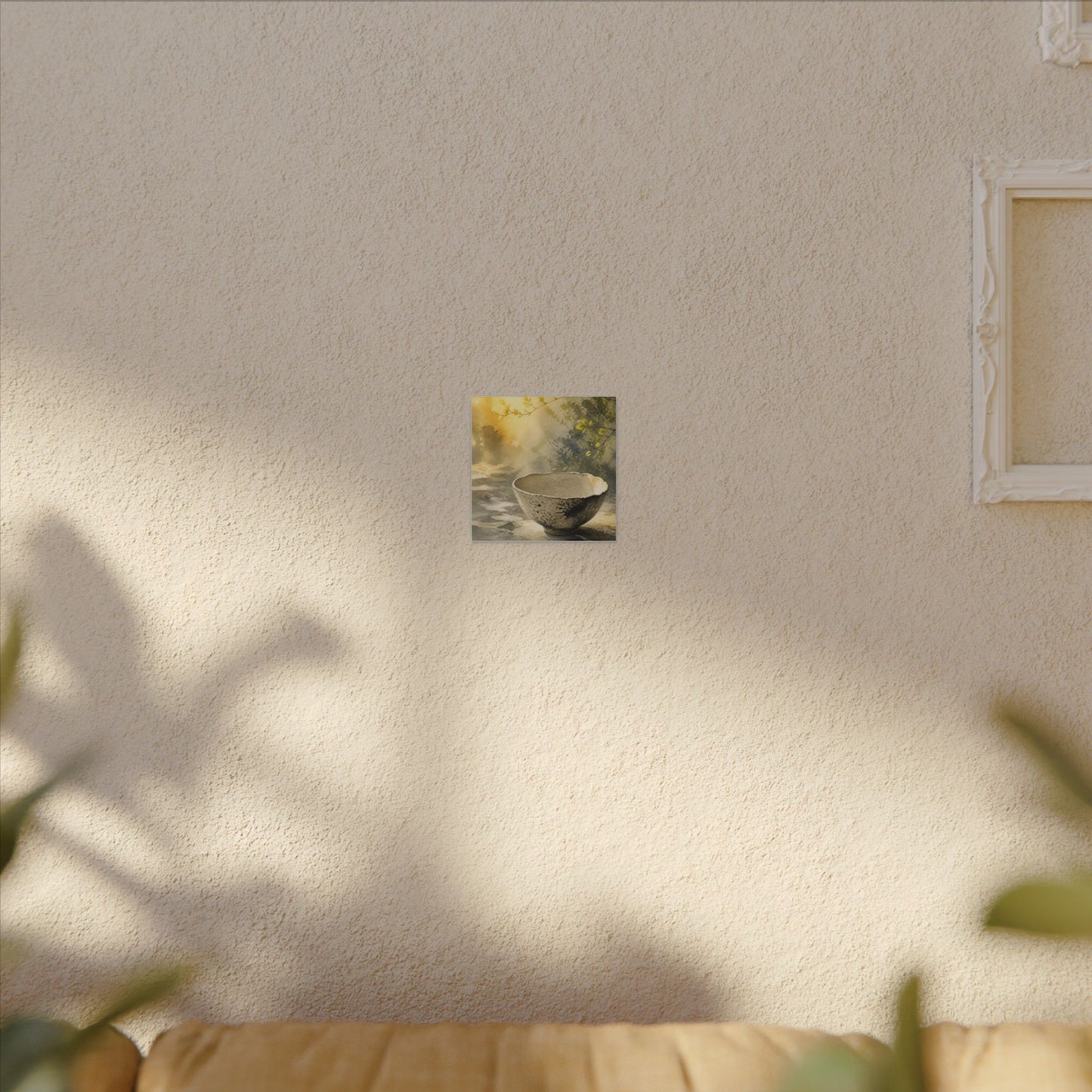 Cozy Ceramic Bowl Canvas Art - Watercolor Japandi