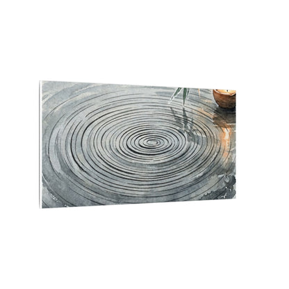 Water Ripple Sumi E Canvas Art | Calm Zen Art