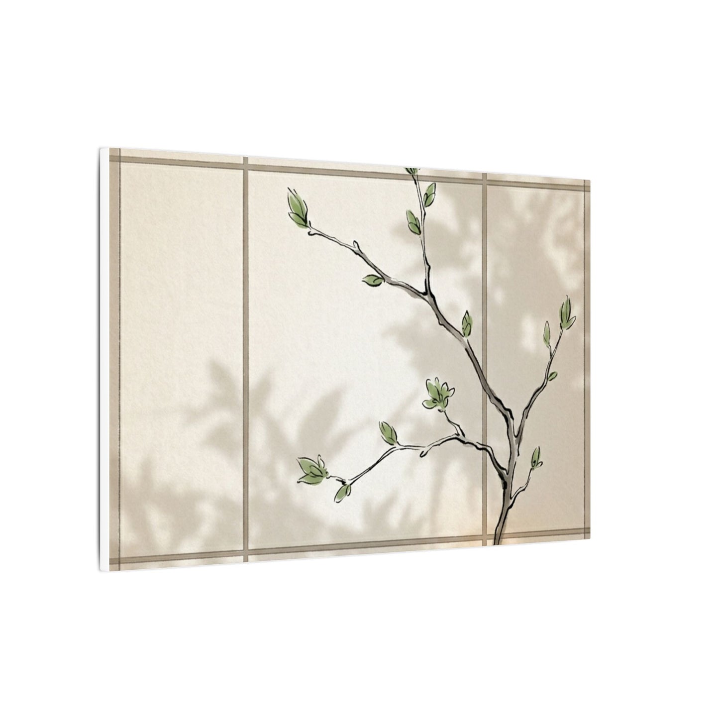 Shoji Screen Spring Canvas Art | Japandi Cozy Design