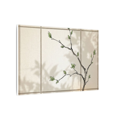 Shoji Screen Spring Canvas Art | Japandi Cozy Design