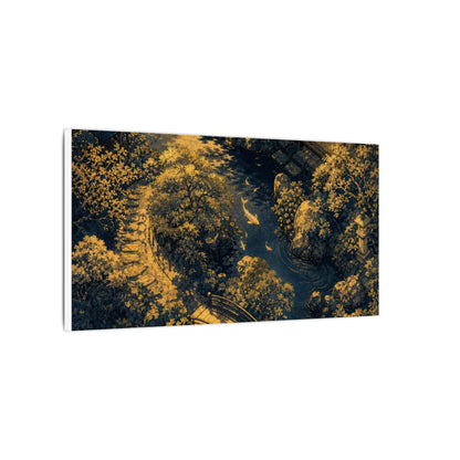 Contemplative Moonlit Garden Canvas Art - Ukiyo E Inspired Zen