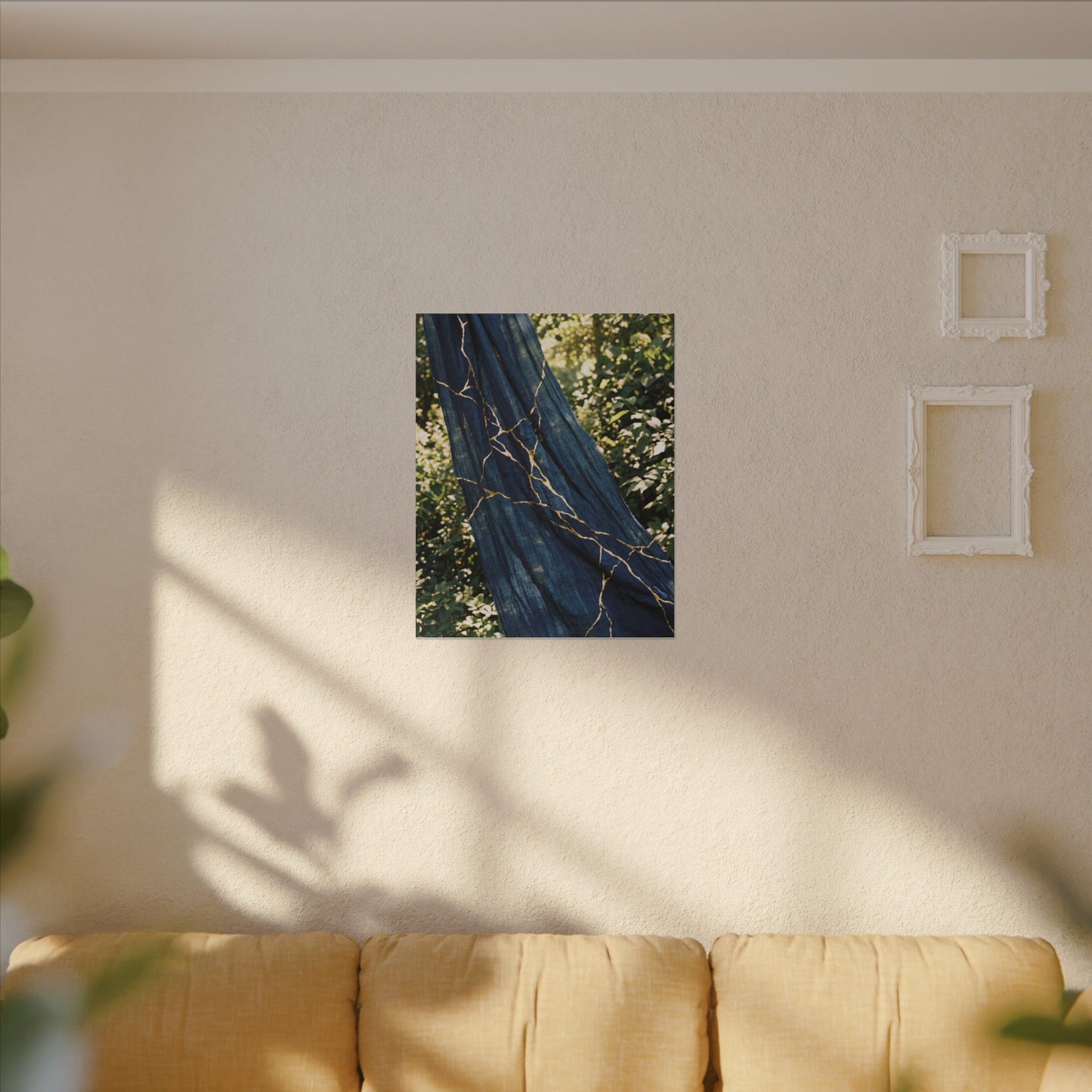 Resilient Silk Drape Canvas Art - Gold Repair Kintsugi