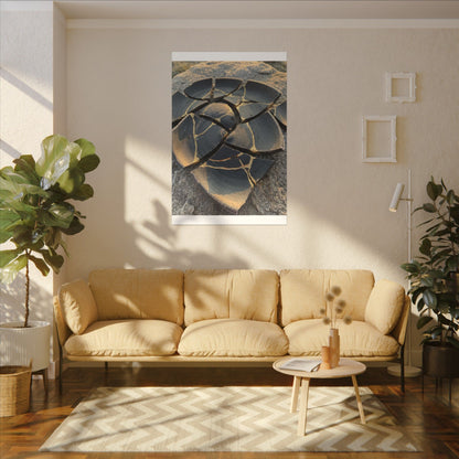 Broken Pottery Winter Canvas Art | Kintsugi Resilient Design