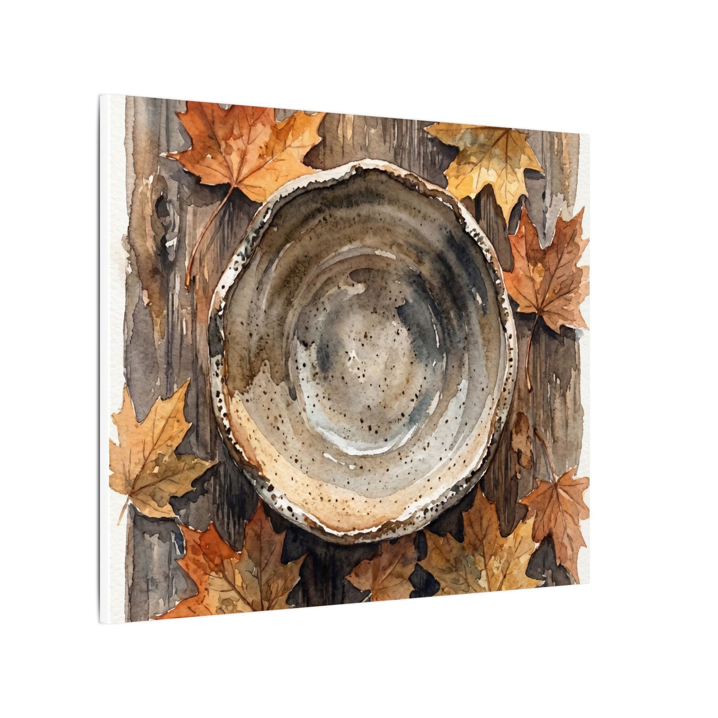 Ma Ceramic Bowl Canvas Art - Japandi Watercolor