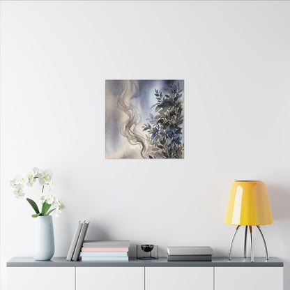 Incense Smoke Summer Canvas Art | Japandi Cozy Design