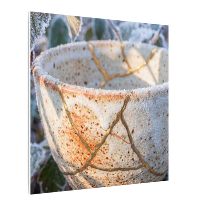 Resilient Ceramic Bowl Canvas Art - Gold Vein Kintsugi
