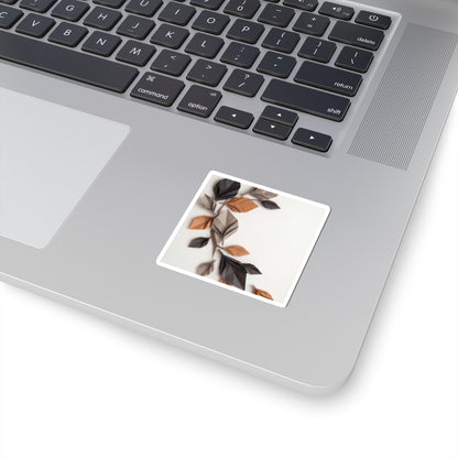 Paper Fold Minimal Line Sticker | Warm Japandi Art
