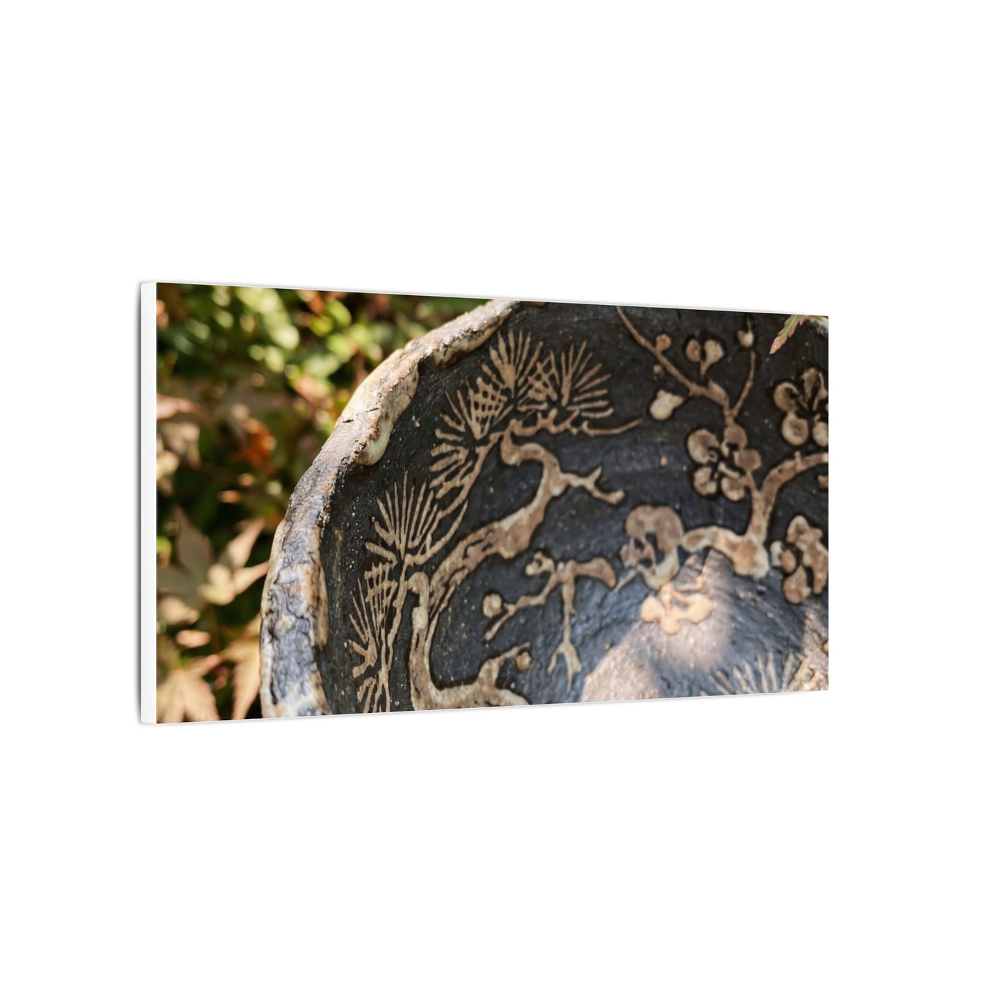 Ceramic Bowl Canvas Art | Summer Japandi Japanese Pattern Art