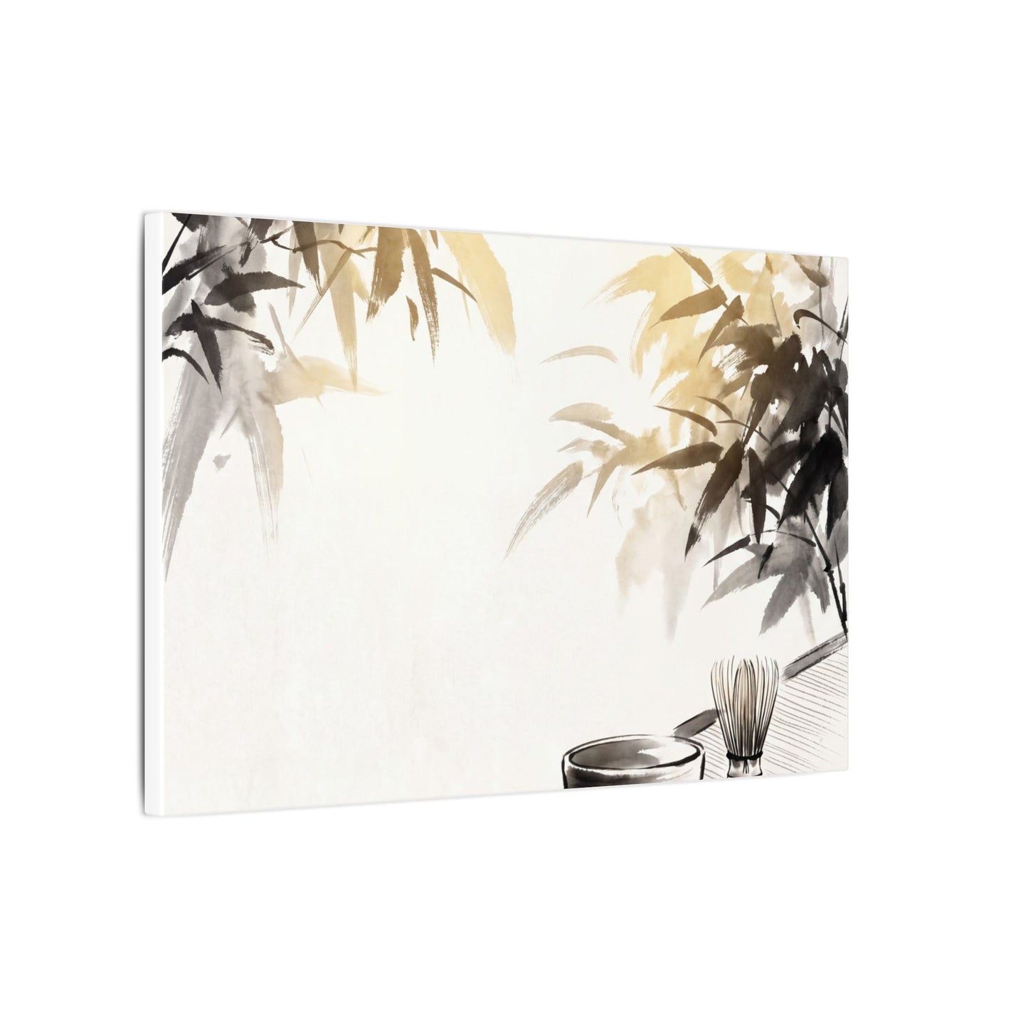 Tea Ceremony Sumi E Canvas Art | Serene Zen Art