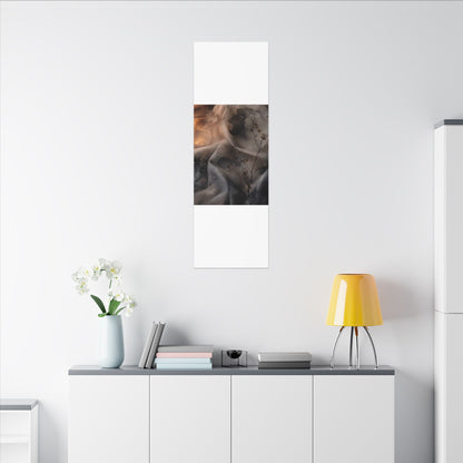Japandi Silk Drape in Candlelight | Watercolor Canvas Art