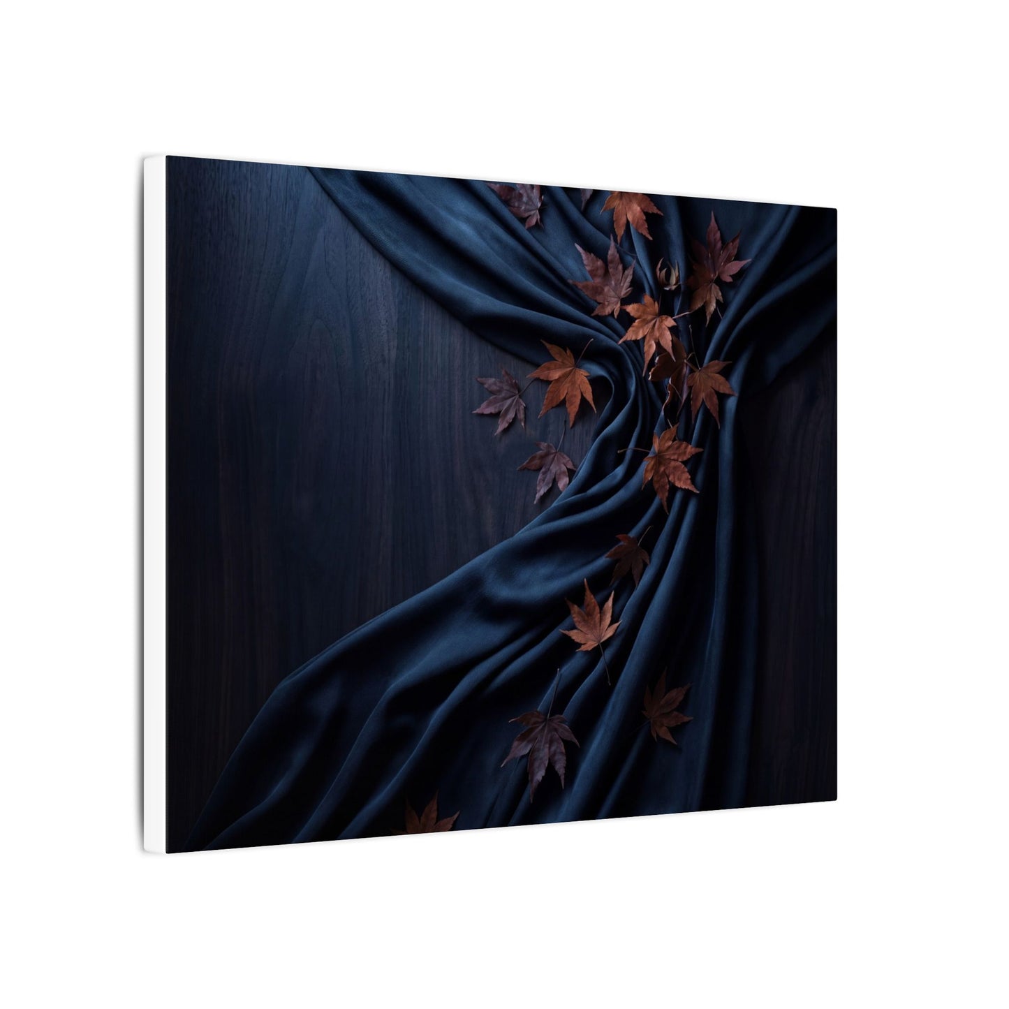 Silk Drape Autumn Canvas Art | Dark Japandi Sophisticated Design