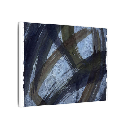 Ink Brushstroke Canvas Art | Winter Dark Japandi Shadow Zen Art