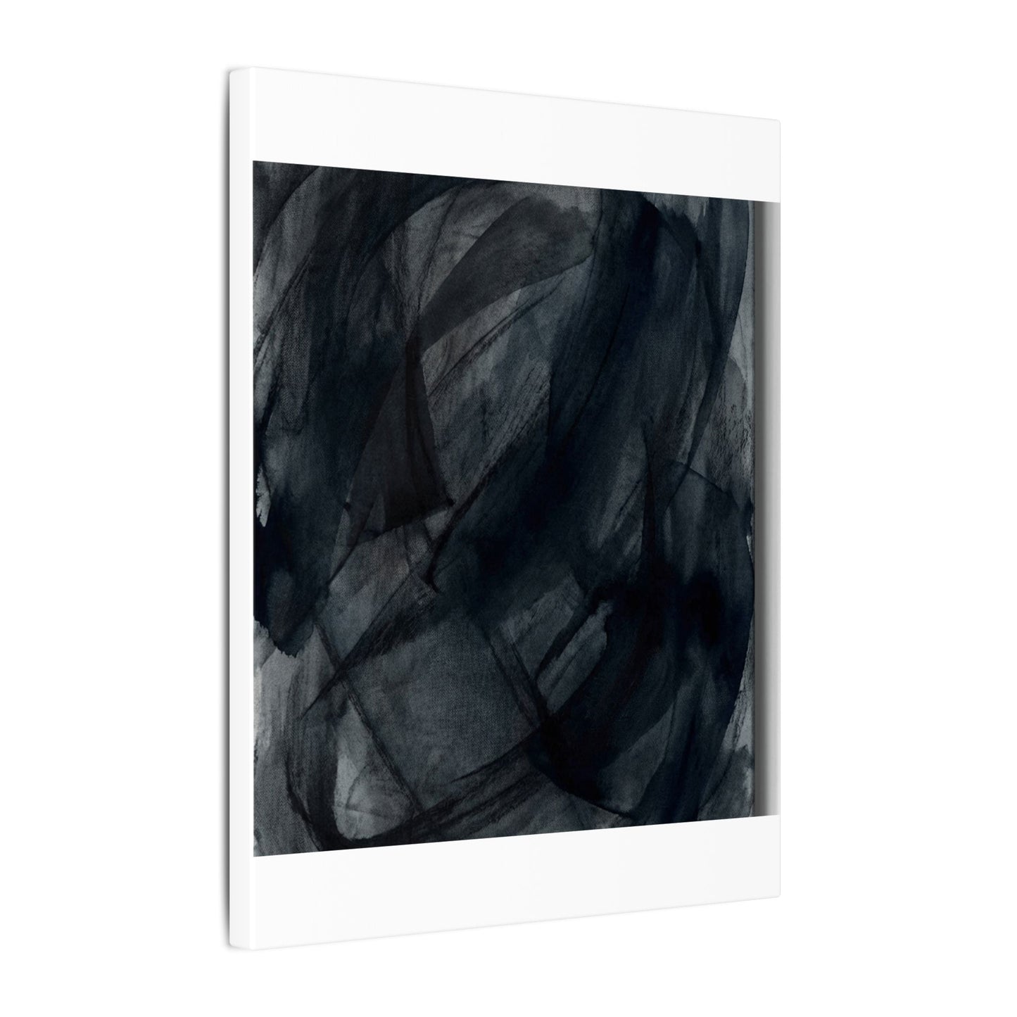 Deep Tones Dark Japandi Charcoal Canvas Art