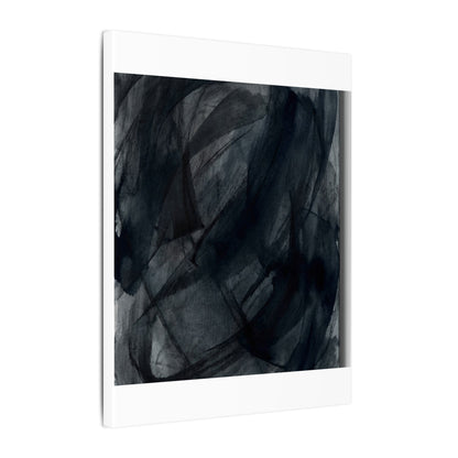 Deep Tones Dark Japandi Charcoal Canvas Art