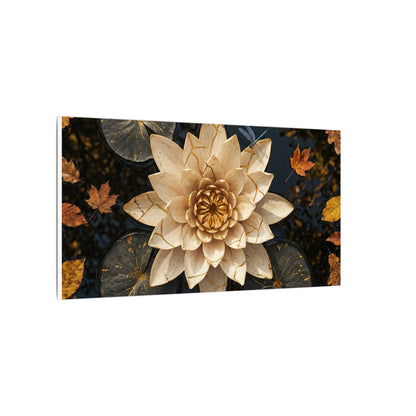 Healing Lotus Flower Canvas Art - Gold Repair Kintsugi