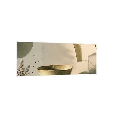 Warm Ceramic Bowl Canvas Art - Minimal Line Japandi