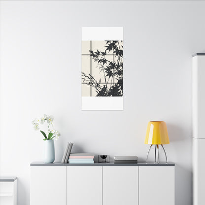Shoji Screen Canvas Art | Summer Japandi Minimal Line Art