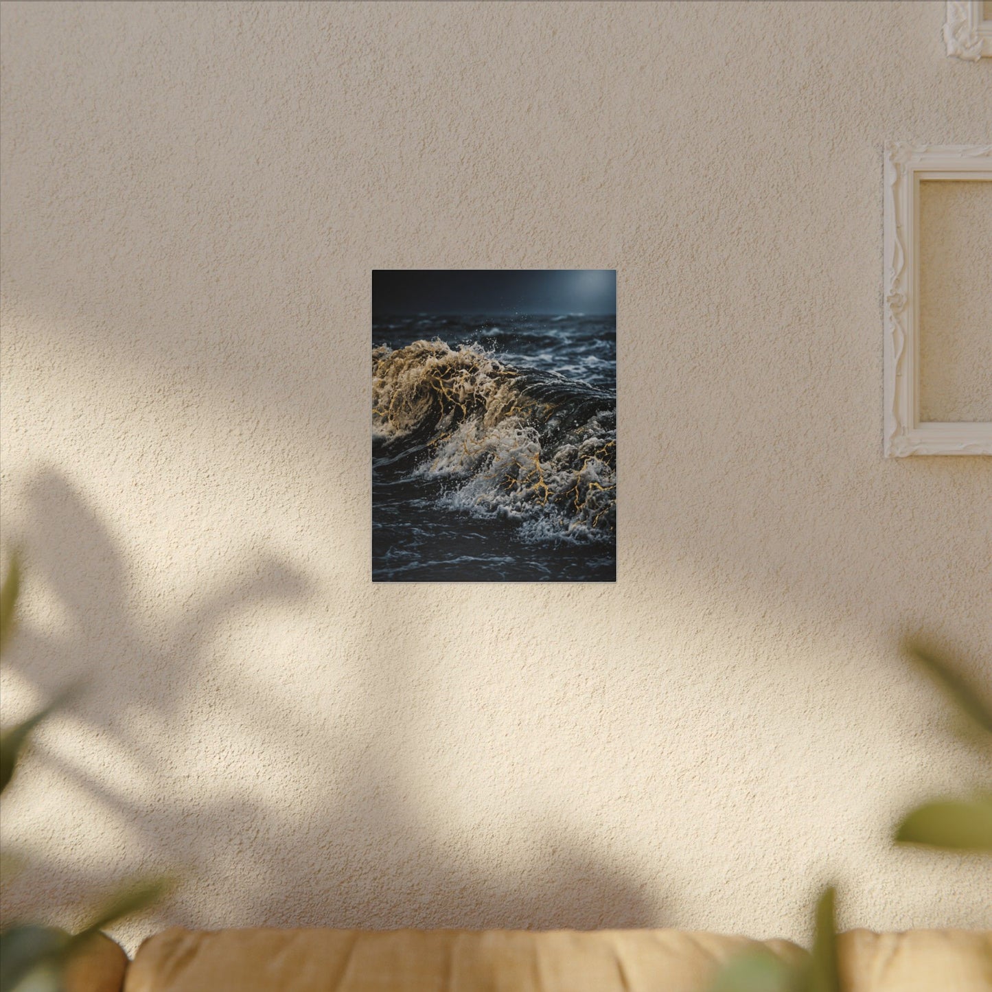 Ocean Wave Winter Canvas Art | Kintsugi Artful Design