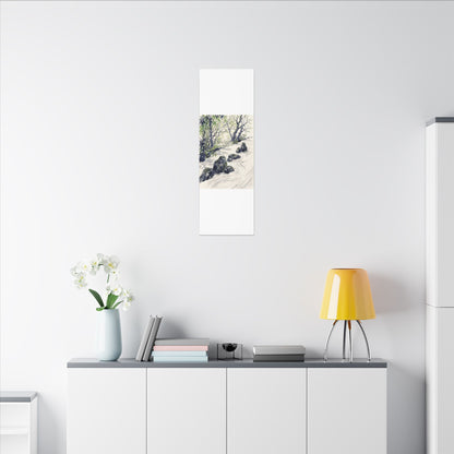 Dappled Rock Garden Canvas Art - Zen Mono No Aware