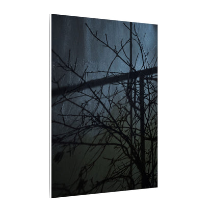 Moonlight Shadow Play Canvas Art - Dark Japandi Shibui