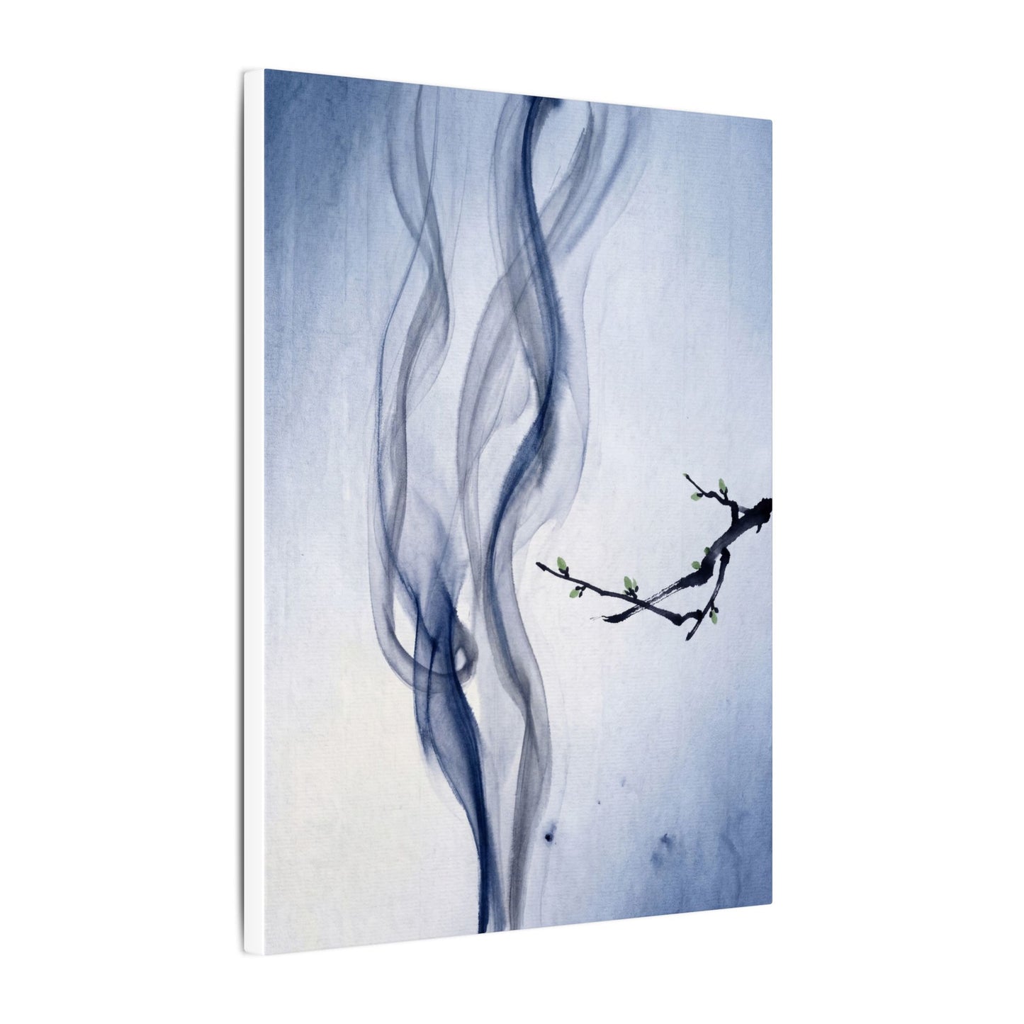 Incense Smoke Spring Canvas Art | Zen Tranquil Design