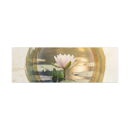 Peaceful Lotus Flower Canvas Art - Enso Zen