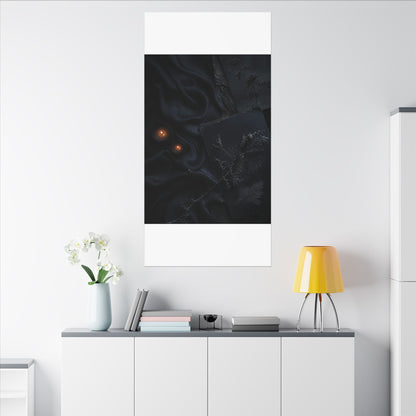 Candlelight Silk Drape Canvas Art - Dark Japandi Kanso