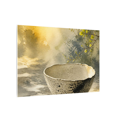 Cozy Ceramic Bowl Canvas Art - Watercolor Japandi