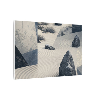 Seijaku Rock Garden Canvas Art - Zen Ukiyo E Inspired