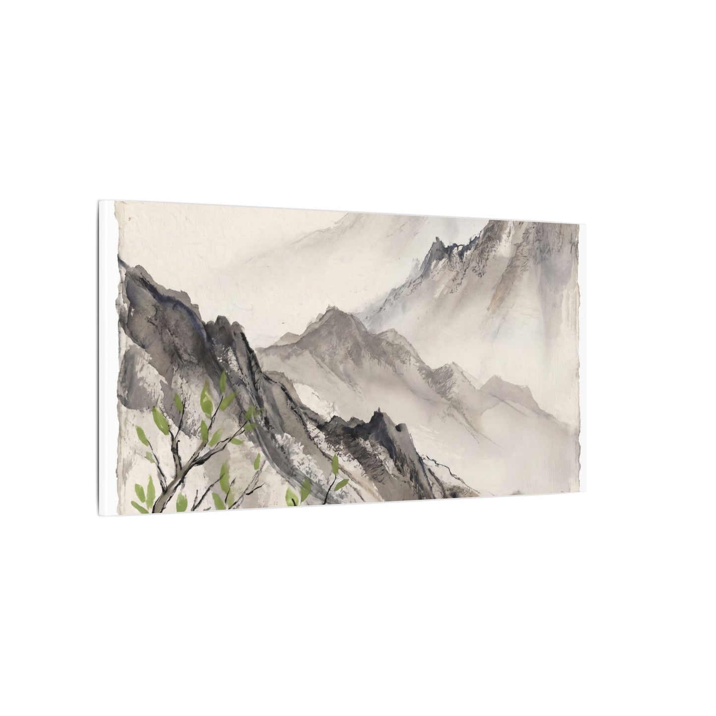 Spring Mountain Mist Texture Canvas Art | Warm Decor