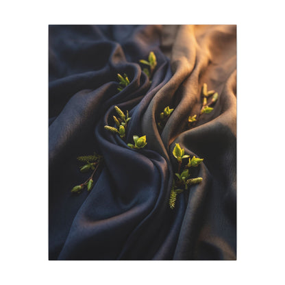 Spring Silk Drape Moody Minimal Canvas Art | Luxurious Decor