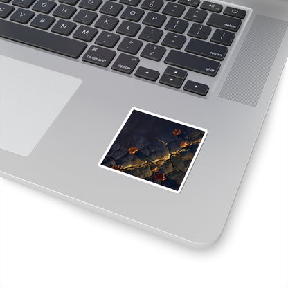 Golden Hour Cracked Earth Sticker - Dark Japandi Seijaku